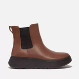 F-MODE LEATHER FLATFORM CHELSEA BOOTS