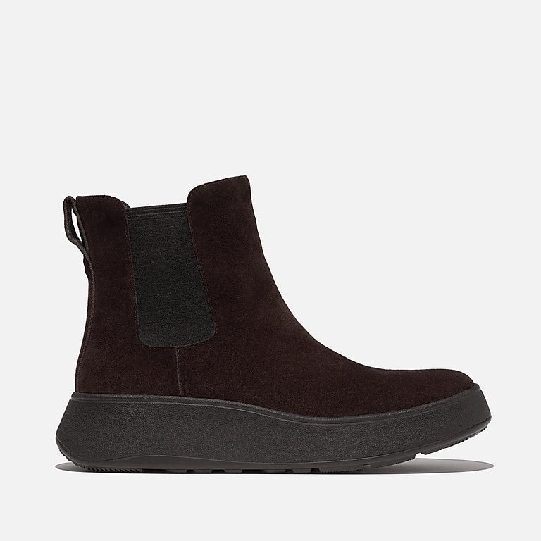 F-MODE SUEDE FLATFORM CHELSEA BOOTS