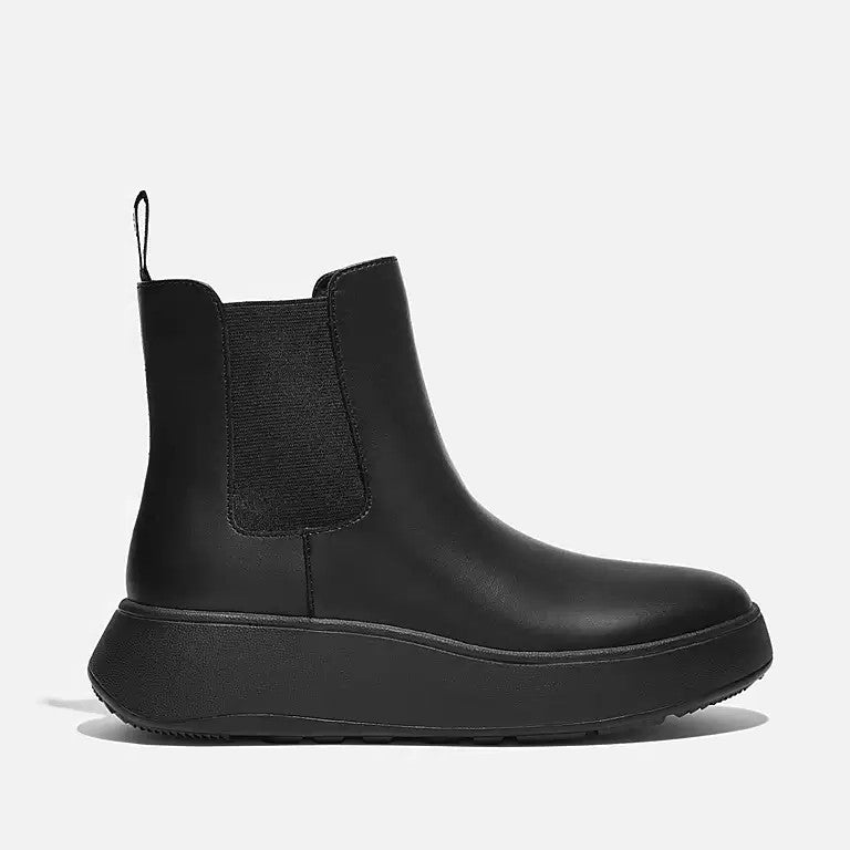 F-MODE LEATHER FLATFORM CHELSEA BOOTS
