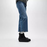 F-MODE LEATHER FLATFORM CHELSEA BOOTS