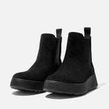 F-MODE SUEDE FLATFORM CHELSEA BOOTS