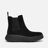 F-MODE SUEDE FLATFORM CHELSEA BOOTS