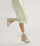 CLOUDFEEL HAMPTON SANDAL IVORY LTR/NAT CNVS