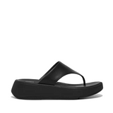 F-MODE LEATHER FLATFORM TOE-POST SANDALS